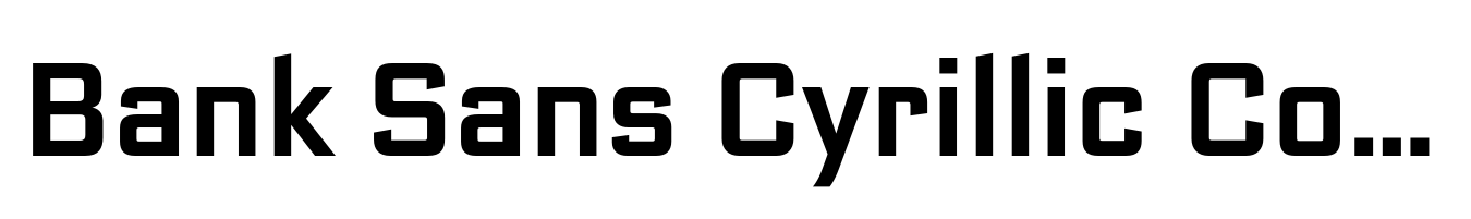 Bank Sans Cyrillic Cond Medium